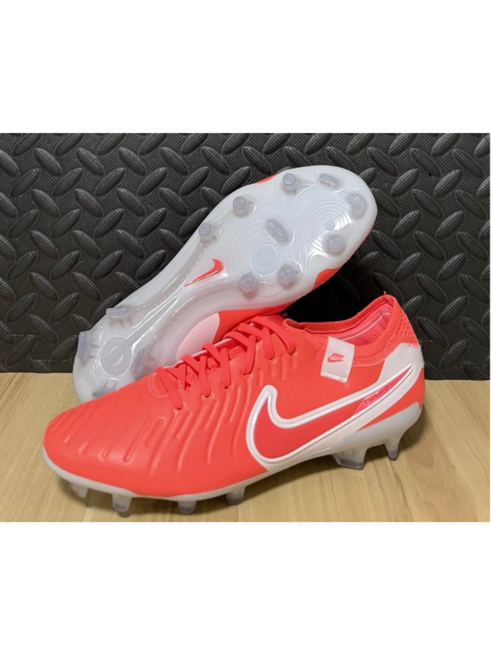 Nike Tiempo Legend 10 Elite FG Lava Cleats DV4328-800 Mens Size 6.5 Women’s 8